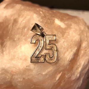 VTG Sterling silver charm “25”